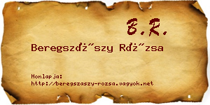 Beregszászy Rózsa névjegykártya