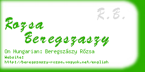 rozsa beregszaszy business card