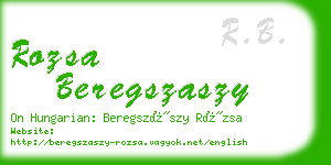 rozsa beregszaszy business card